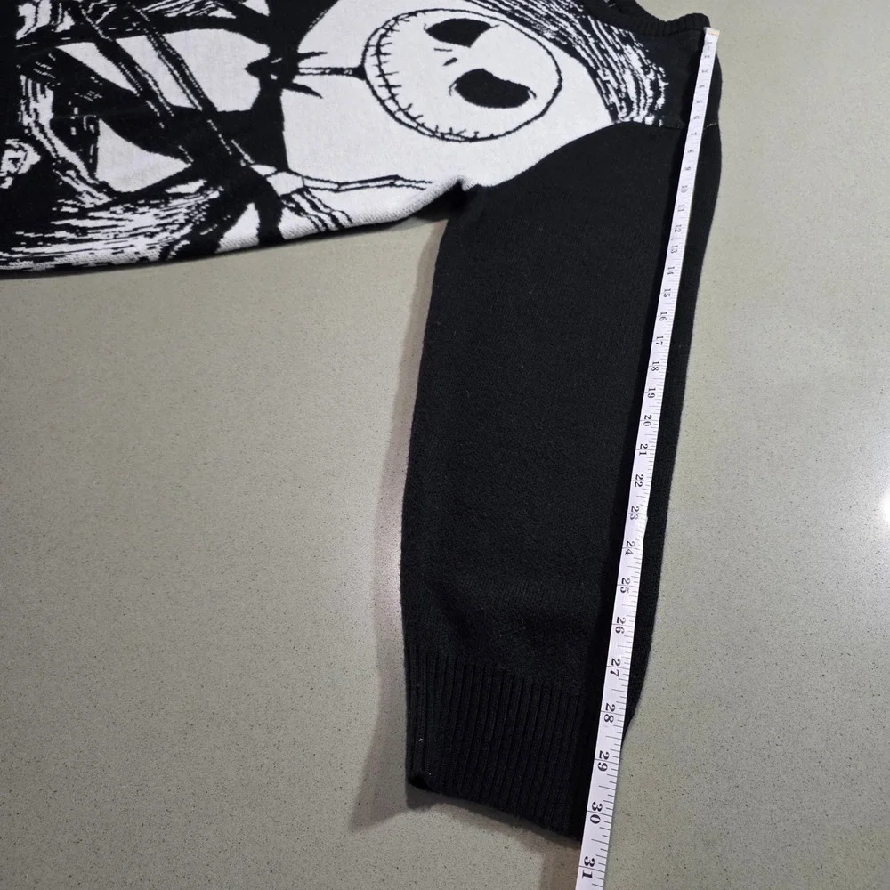 Disney Nightmare Before Christmas Jack Skellington Knit Sweater Black White 2X